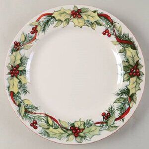 Last One! 🎄Certified International Susan Winget WINTER SONG Dinner Plate 11"